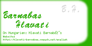 barnabas hlavati business card